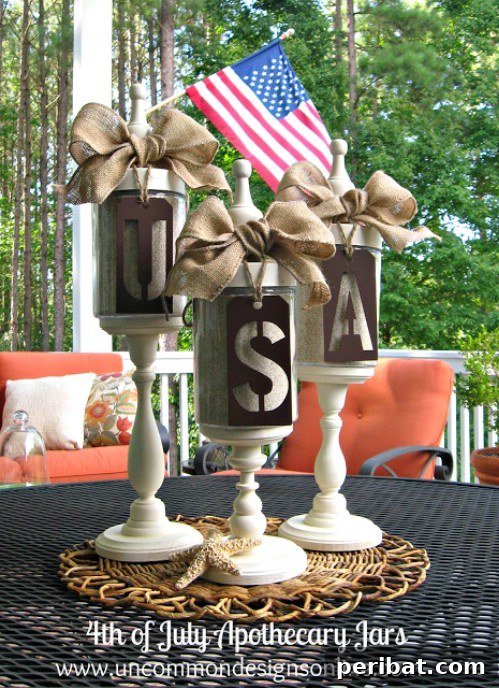 Festive Red, White, and Blue Crafts for an Unforgettable Fourth of July 10 Apothecary Jars