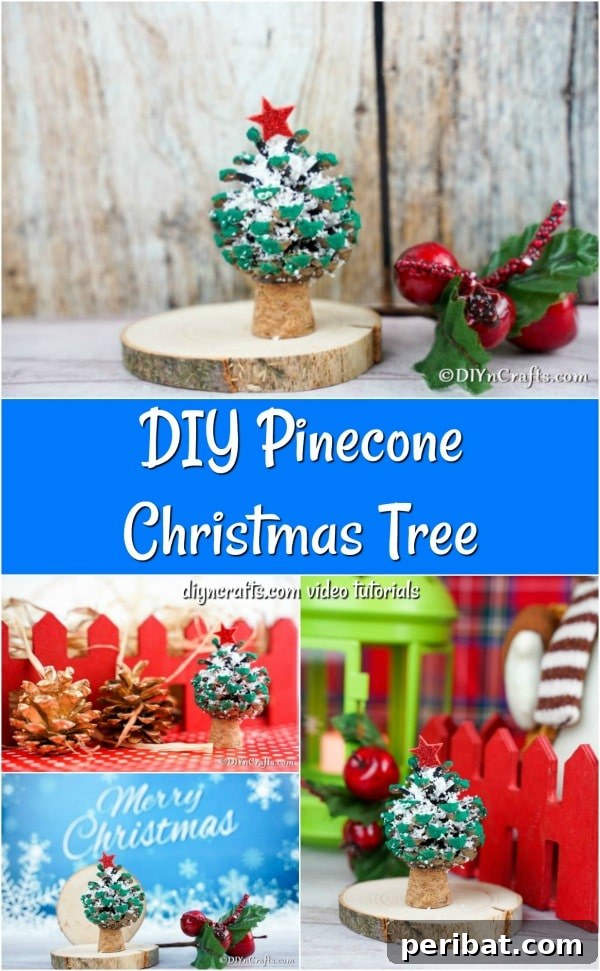 Pinterest icon for sharing this DIY pinecone Christmas tree craft