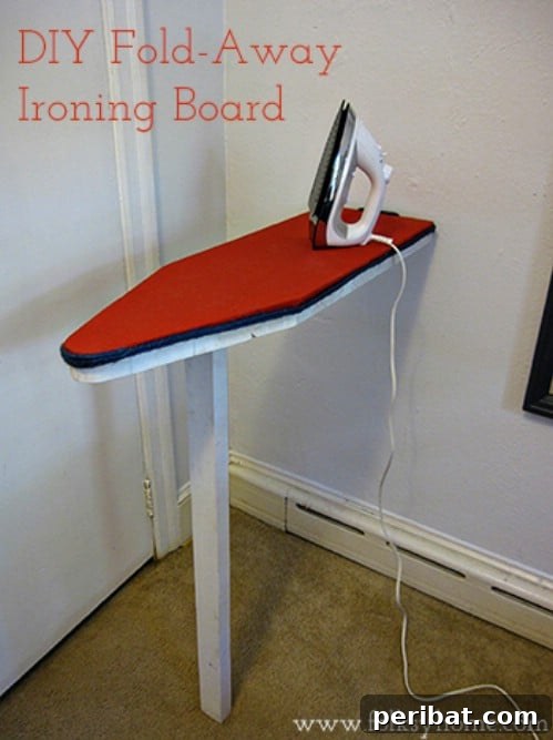 Unlock Your Laundry Room's Potential: 30 Ingenious Storage & Organization Ideas 10 Fold Away Ironing Board