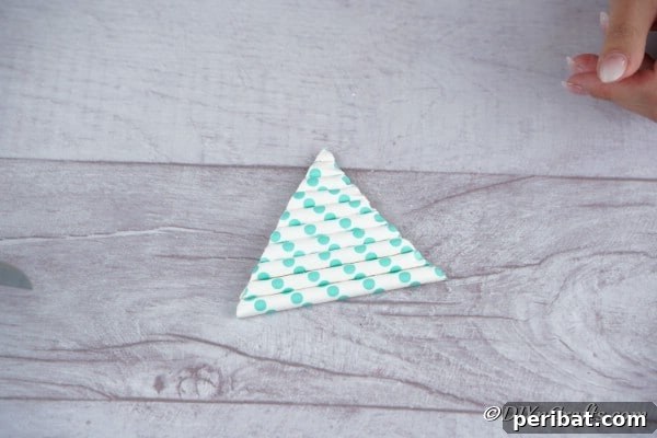 A paper Christmas tree ready to decorate