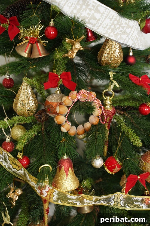Handmade Rustic Hazelnut Christmas Ornaments 17 Up close picture of rustic hazelnut Christmas ornaments