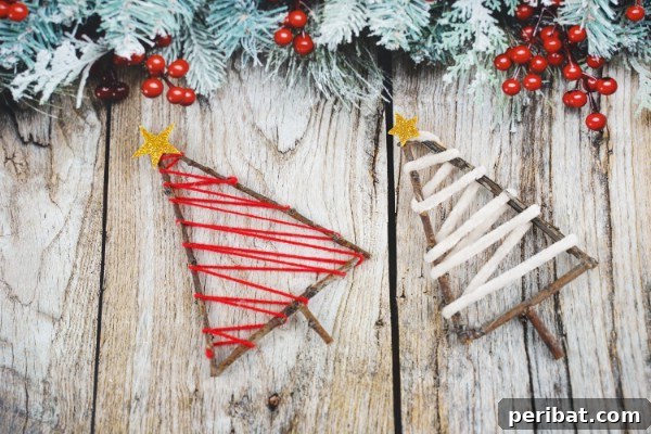 Charming Rustic Twig Christmas Tree Ornaments