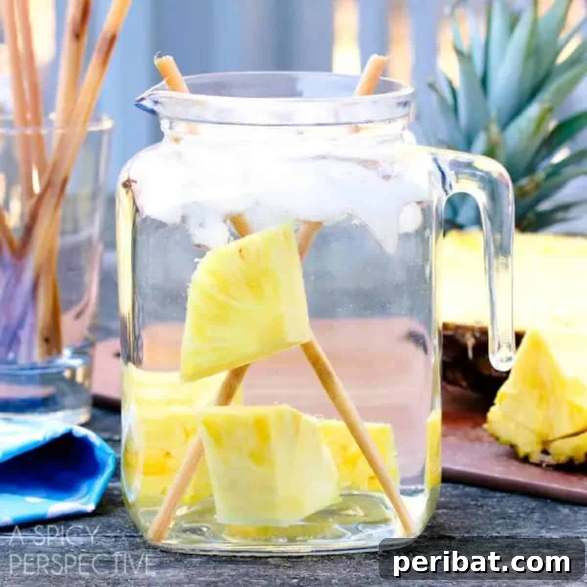 20 Flavorful Detox Waters to Purify Your Body and Melt Fat 15 Pineapple Sugarcane Spa Water