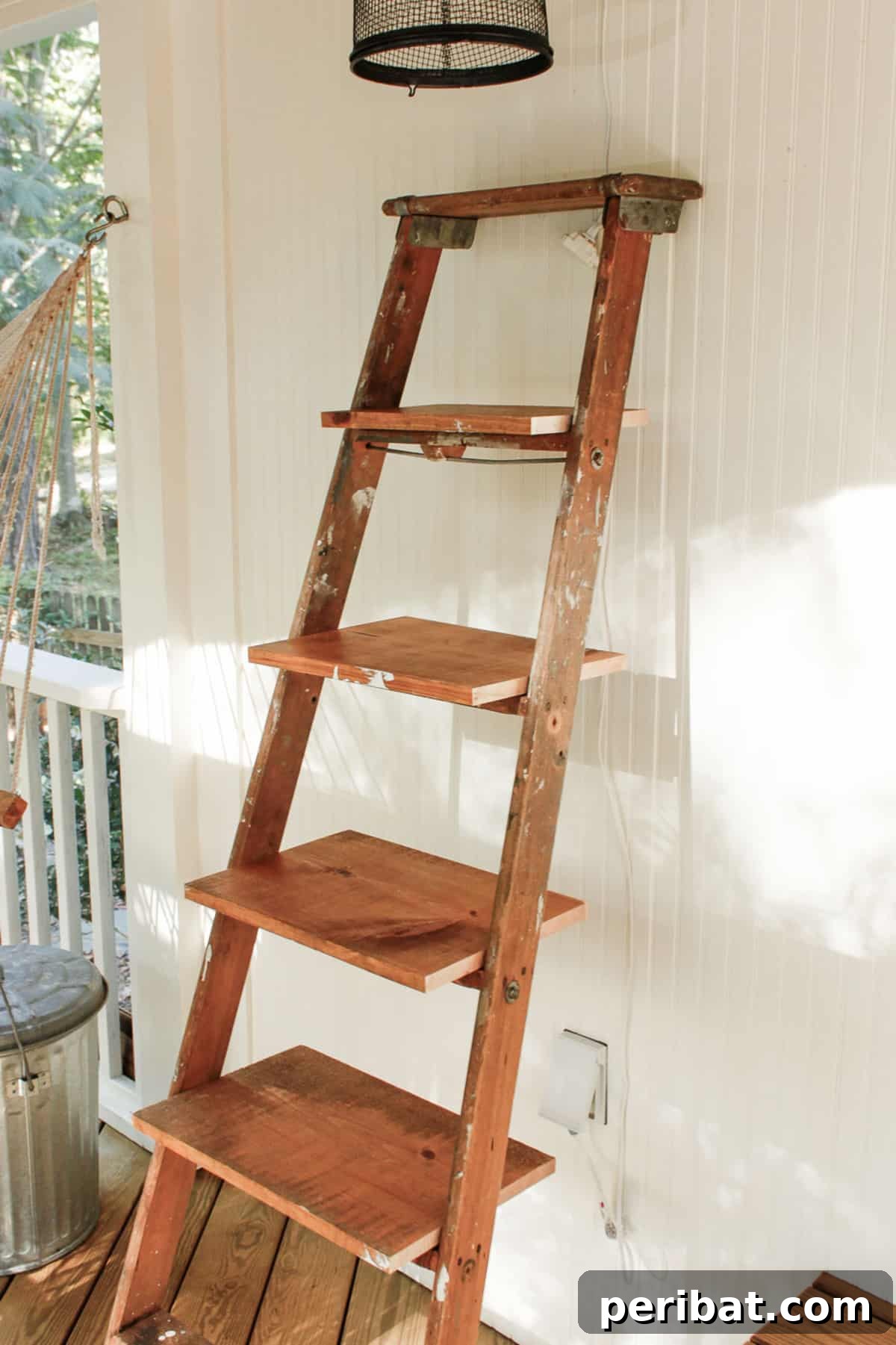 Recycled Ladder Shelves