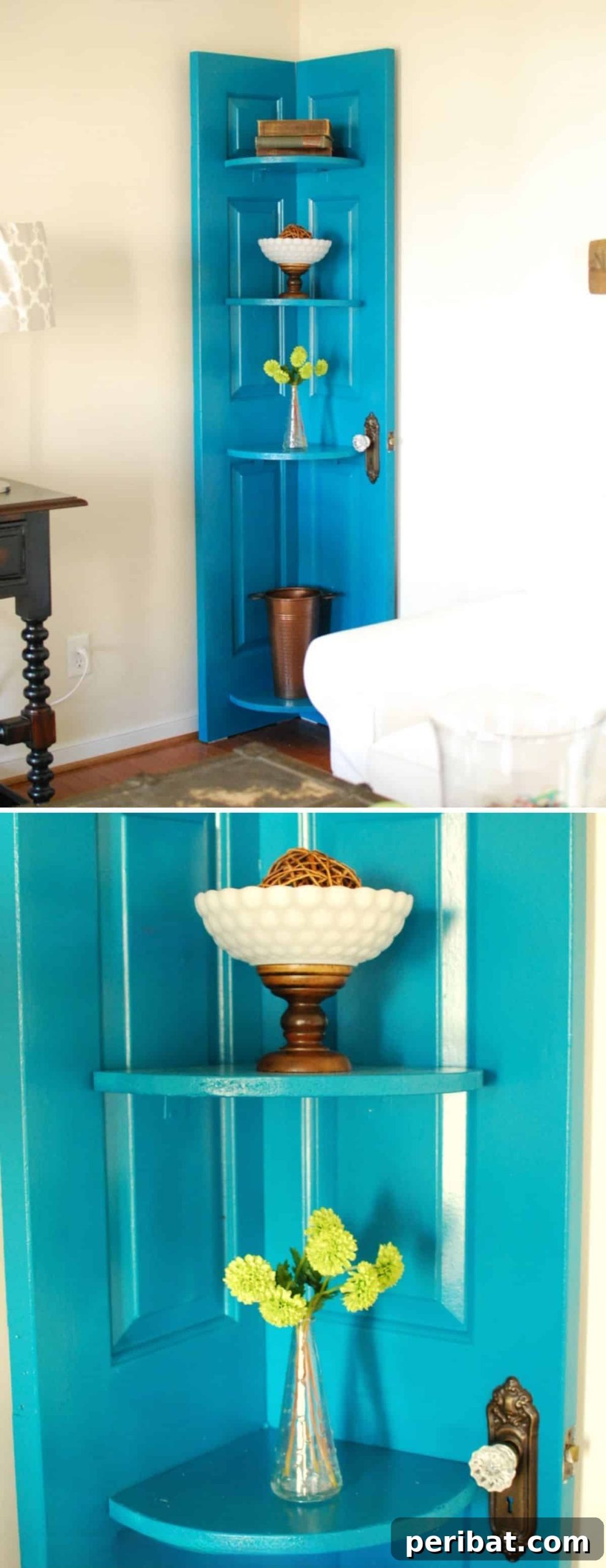 Old Door Corner Bookshelf