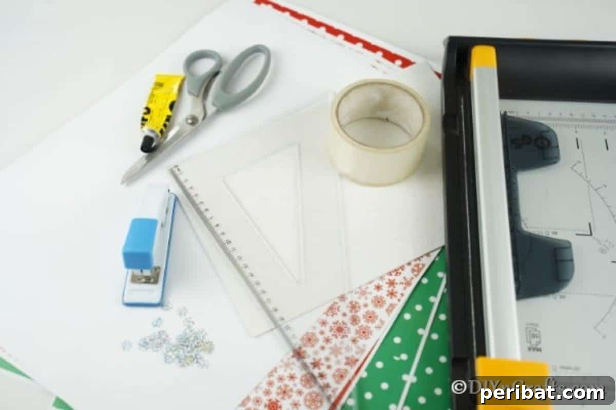 Festive Paper Strip Christmas Tree Delight 6 Supplies for making paper strip Christmas trees