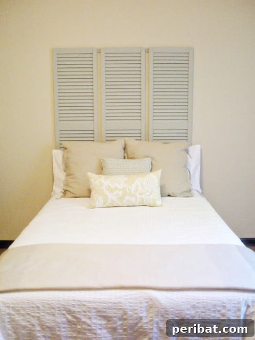 Recycled Old Shutter Headboard