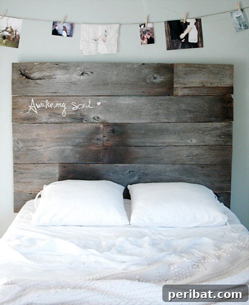 Rustic Salvaged Barn Wood Headboard