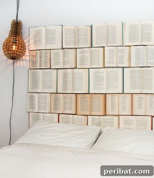 Unique DIY Book Headboard