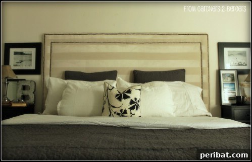 DIY Striped Headboard