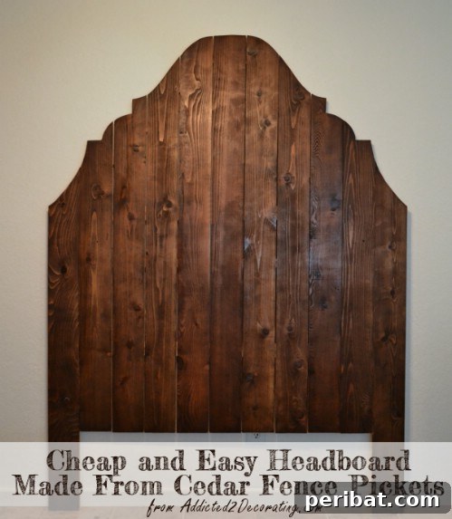 DIY Cedar Fence Picket Headboard