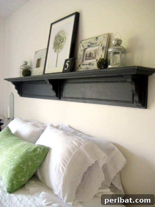 DIY Headboard Shelf