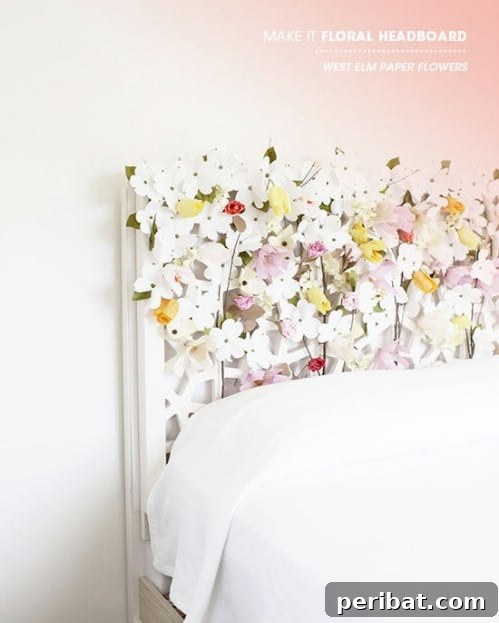 DIY Blooming Floral Headboard