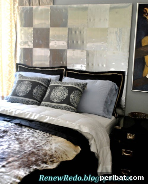 DIY Aluminum Flashing Headboard