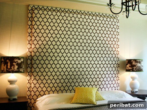 Stylish Upholstered Headboard with Nail Head Trim
