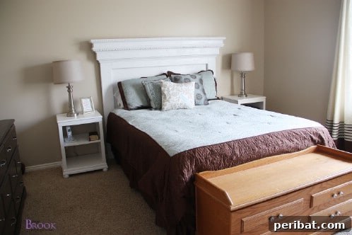 DIY Mantel Moulding Headboard