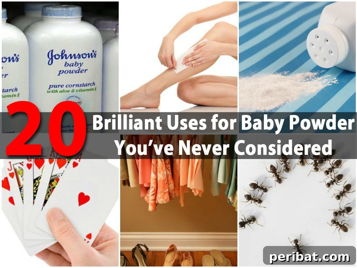 Beyond the Nursery 20 Clever Uses for Baby Powder 2 Baby powder: more than just for babies, a versatile household item