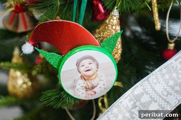 Charmingly Adorable Elf Photo Ornaments 