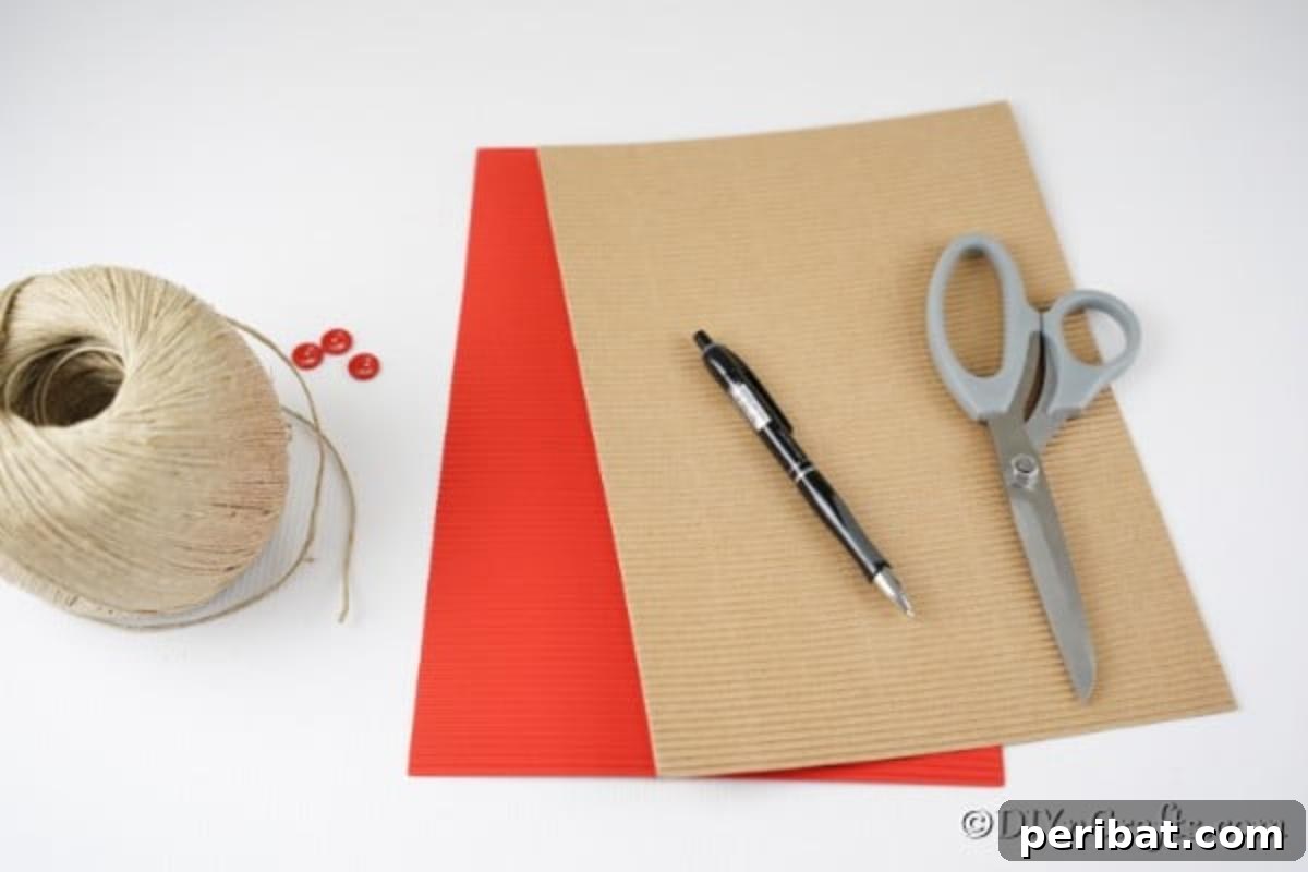 Supplies needed for cardboard star decorations