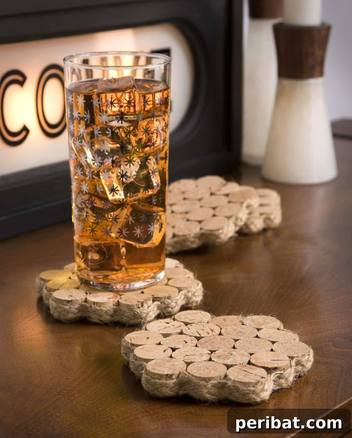 Uncork Your Creativity with DIY Wine Cork Projects 15 Coasters made from wine corks glued together on a felt base