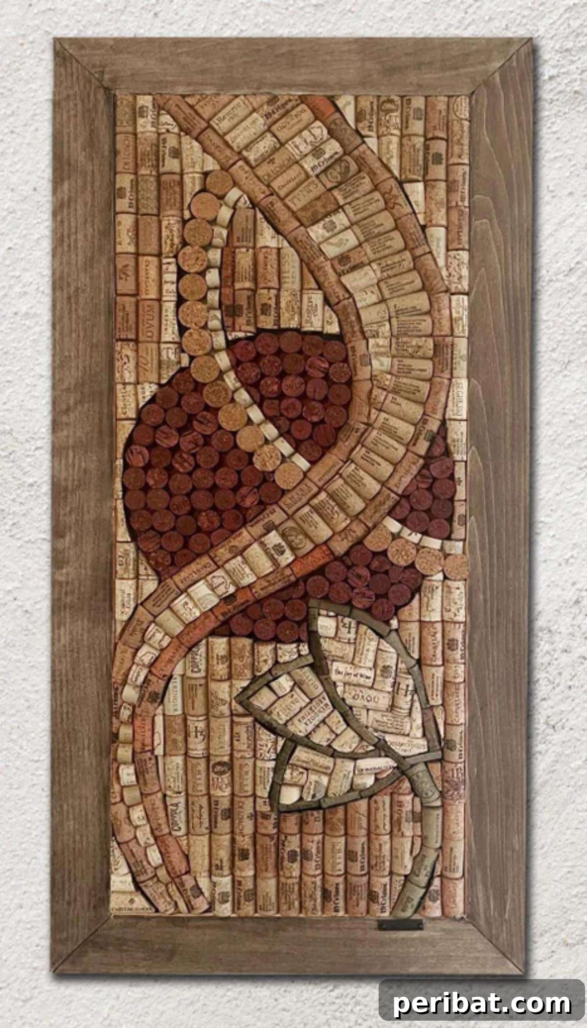 Uncork Your Creativity with DIY Wine Cork Projects 20 Wall art created by arranging various wine corks in a frame