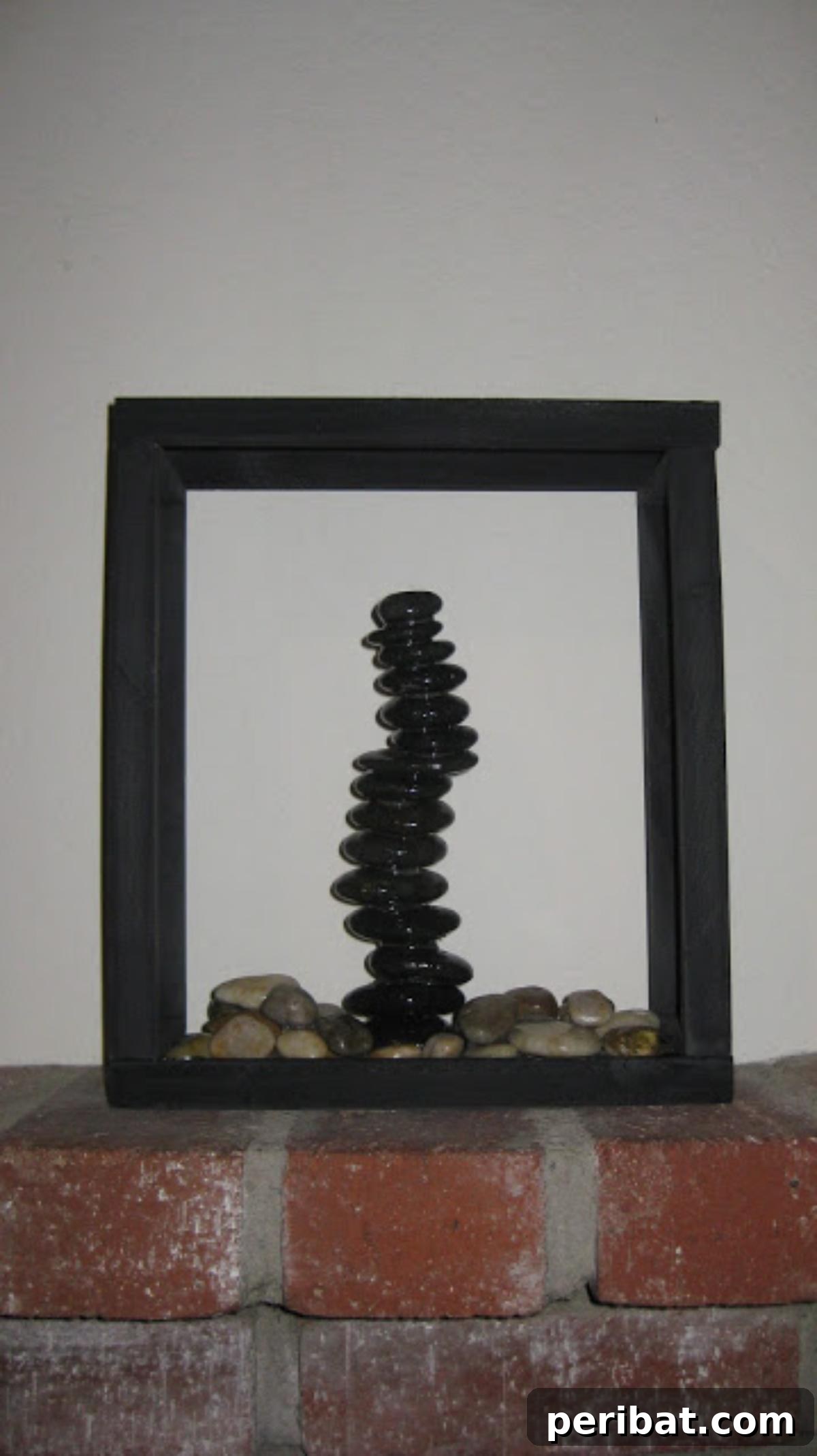 DIY Zen garden shadow box using Dollar Store mini Zen garden sets