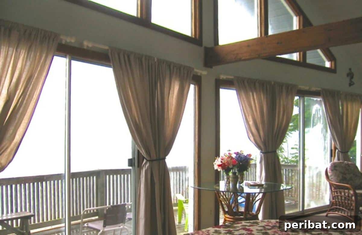 DIY curtains made from Dollar Store drop cloths