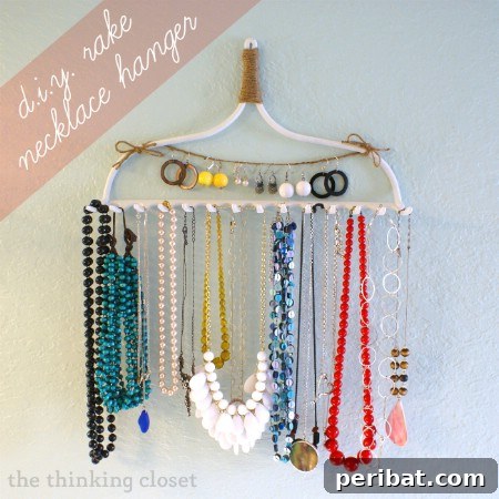 Garden Rake Necklace Holder