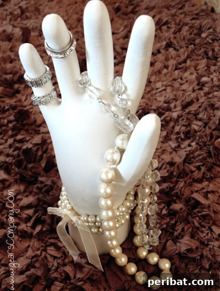Plaster Hand Ring Holder
