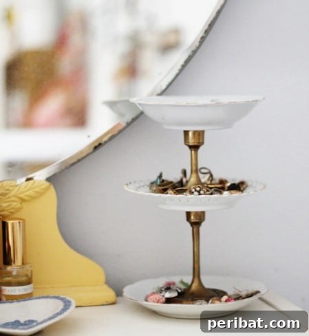 DIY Vintage Jewelry Stand