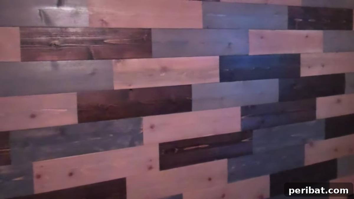 15 Ingenious DIY Wood Wall Designs to Elevate Your Space 8 Rustic fence slat wall in a room.