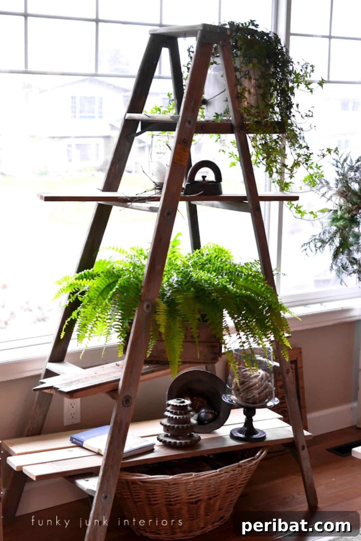Ingenious DIY Shelving Projects to Transform Your Living Space 29 DIY Ladder Shelf