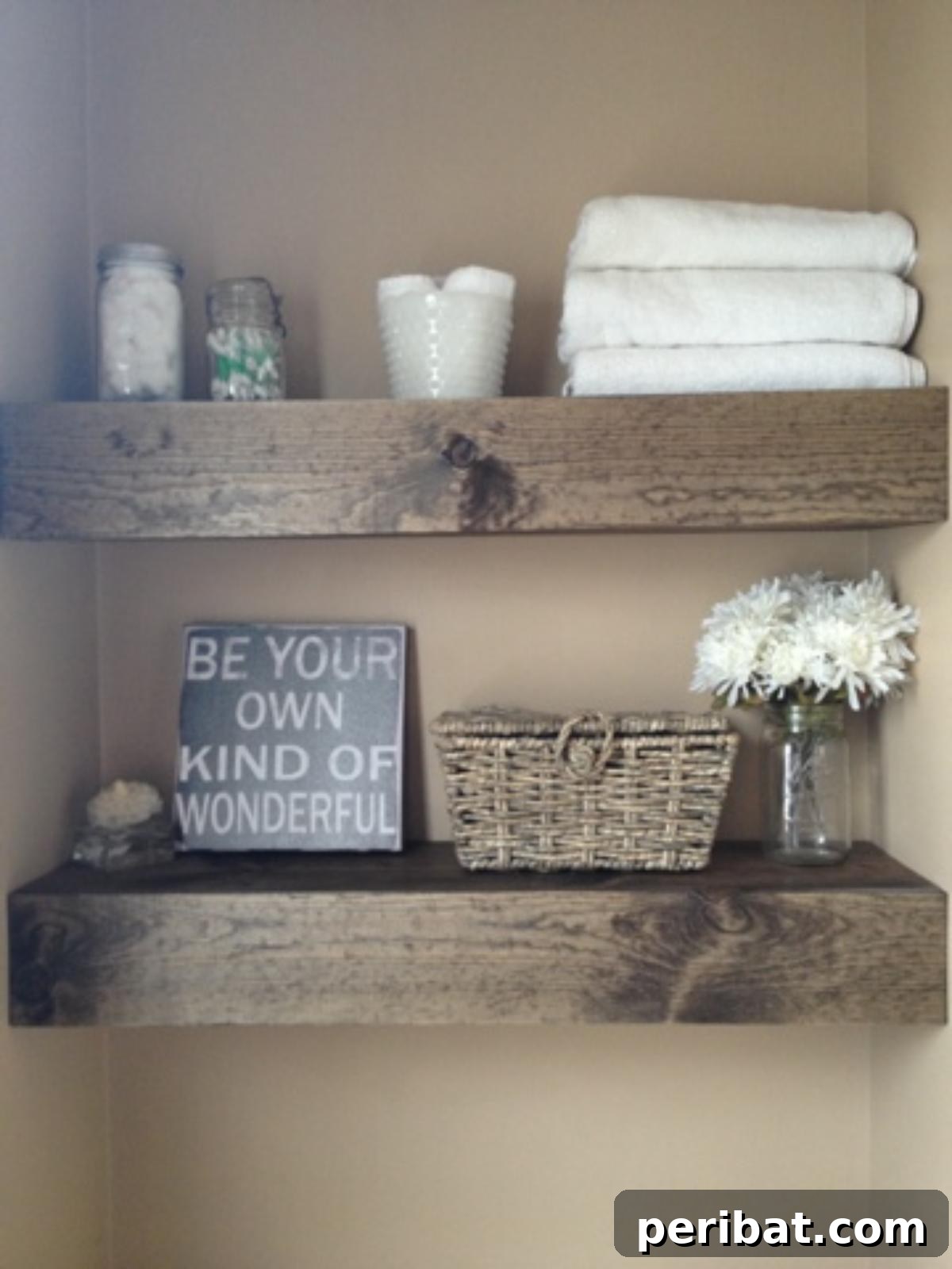 Ingenious DIY Shelving Projects to Transform Your Living Space 4 Rustic Bathroom Shelves