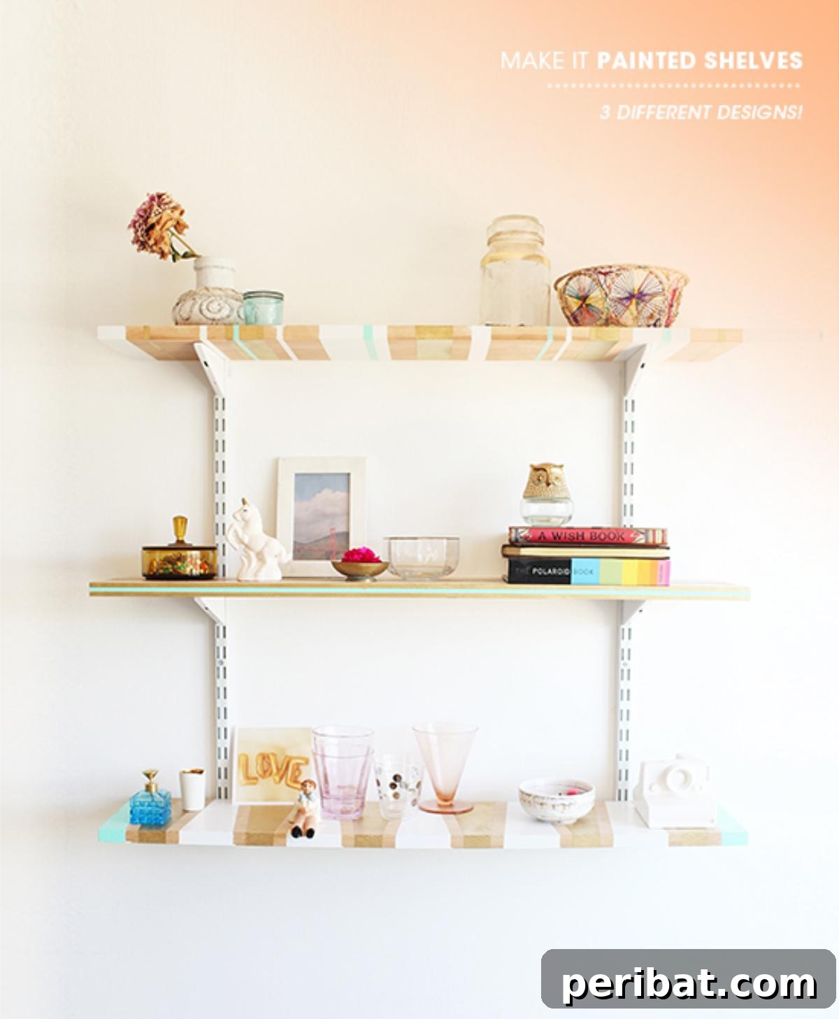 Ingenious DIY Shelving Projects to Transform Your Living Space 34 DIY Great Painted Shelves