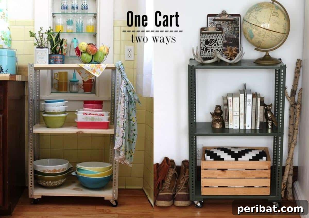 Ingenious DIY Shelving Projects to Transform Your Living Space 38 DIY Easy Kitchen Shelving Cart