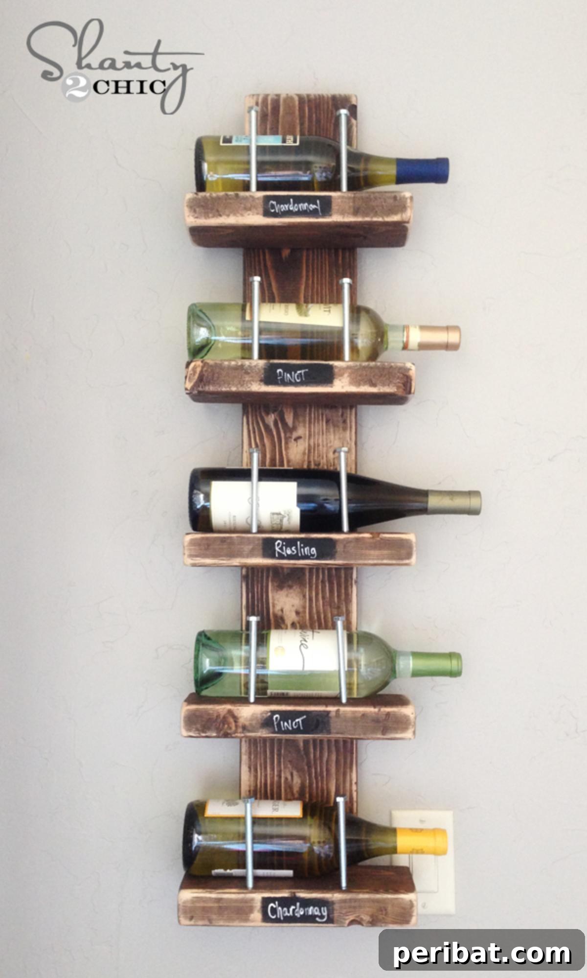 Ingenious DIY Shelving Projects to Transform Your Living Space 42 DIY Wooden Wine Shelf