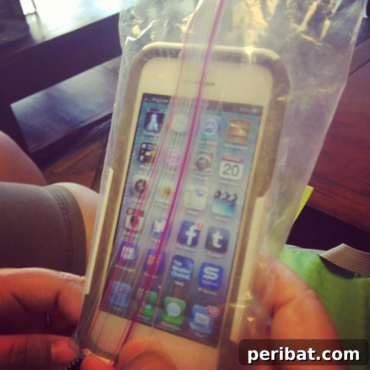 Iphone in a bag