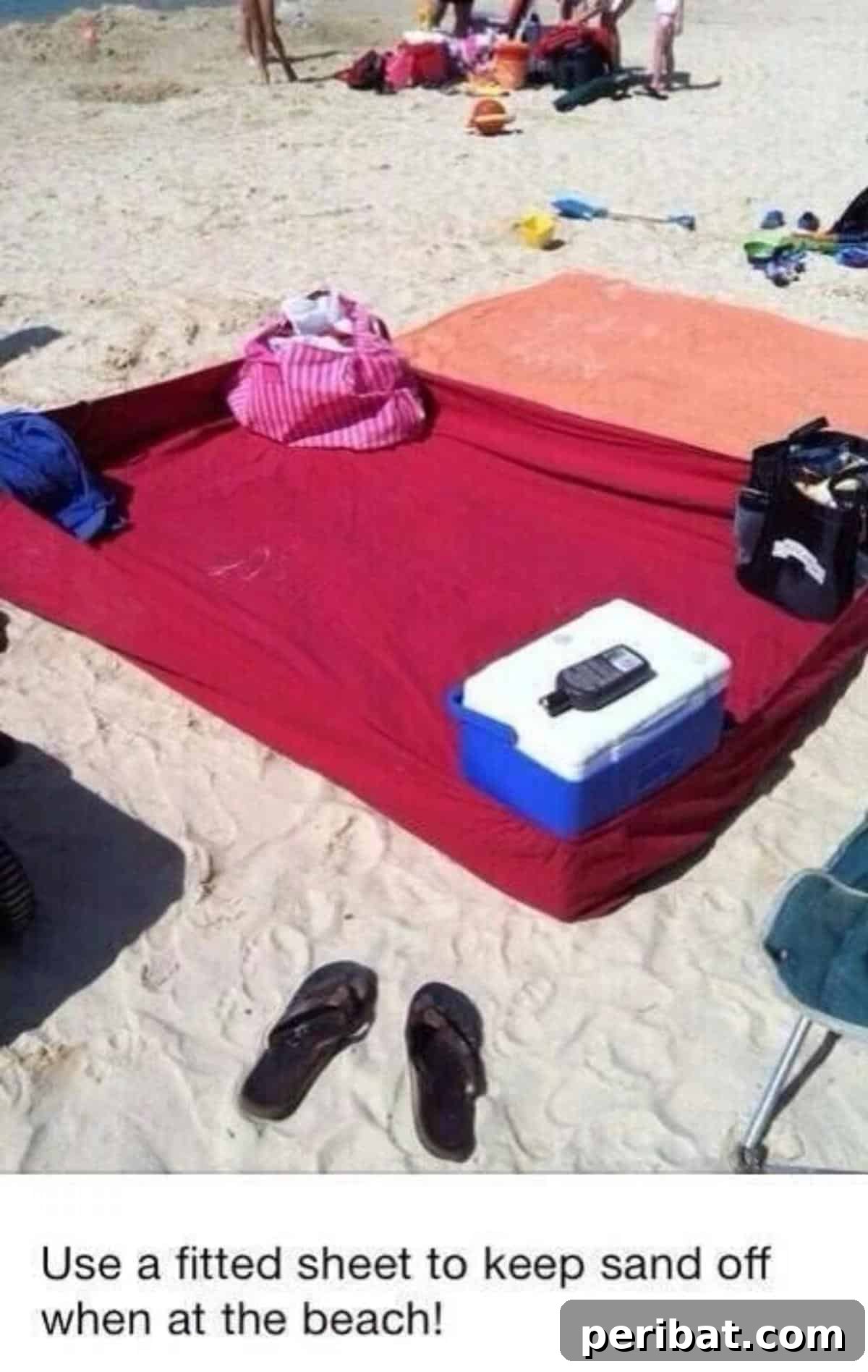 Fitted Sheet on a Beach