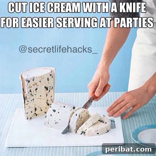 45 Brilliant Kitchen Hacks to Master Your Meals 17 Fast and easy ice cream servings