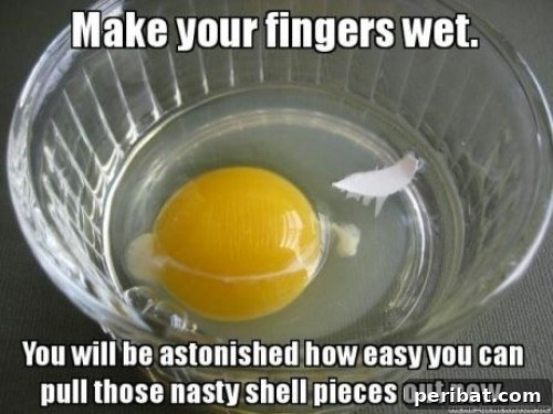 45 Brilliant Kitchen Hacks to Master Your Meals 10 Get those pesky eggshells out of your bowl.