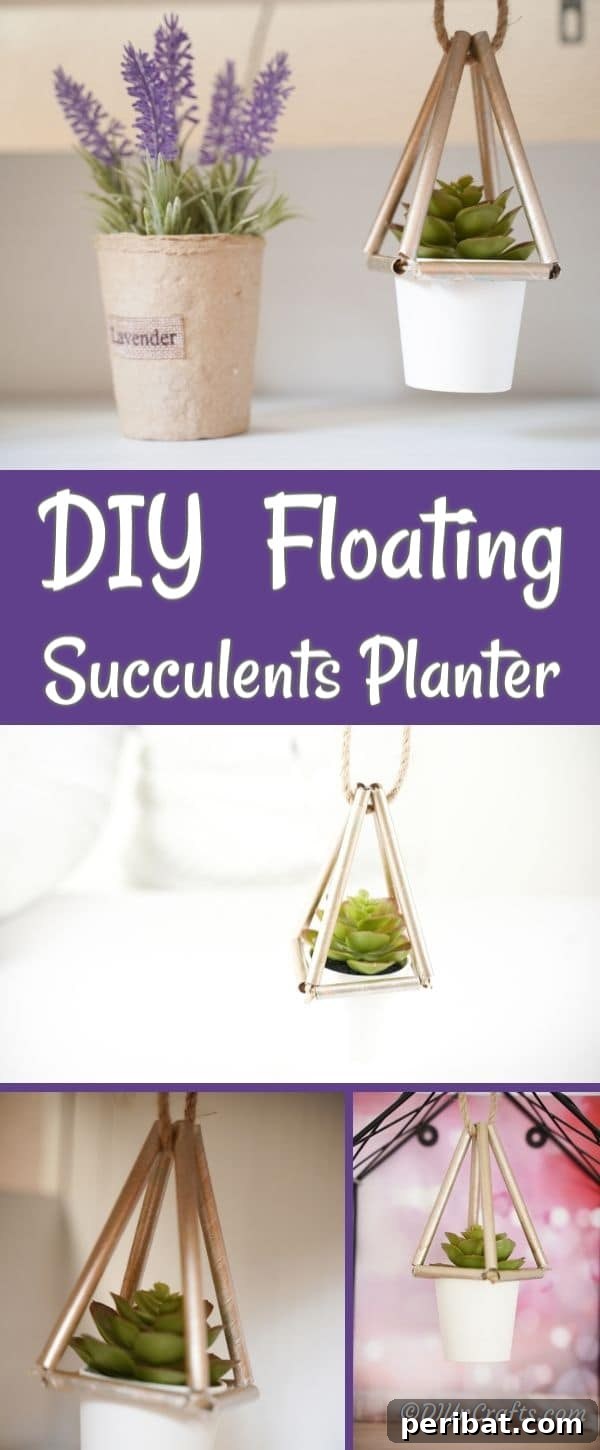 Pinterest logo with a subtle description to encourage sharing of the DIY succulent planter