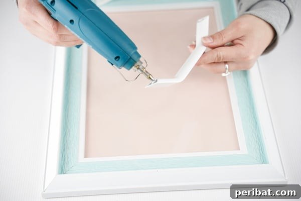 Elegant Repurposed Picture Frame Tray DIY 14 Adding drawer pull handles to picture frame tray