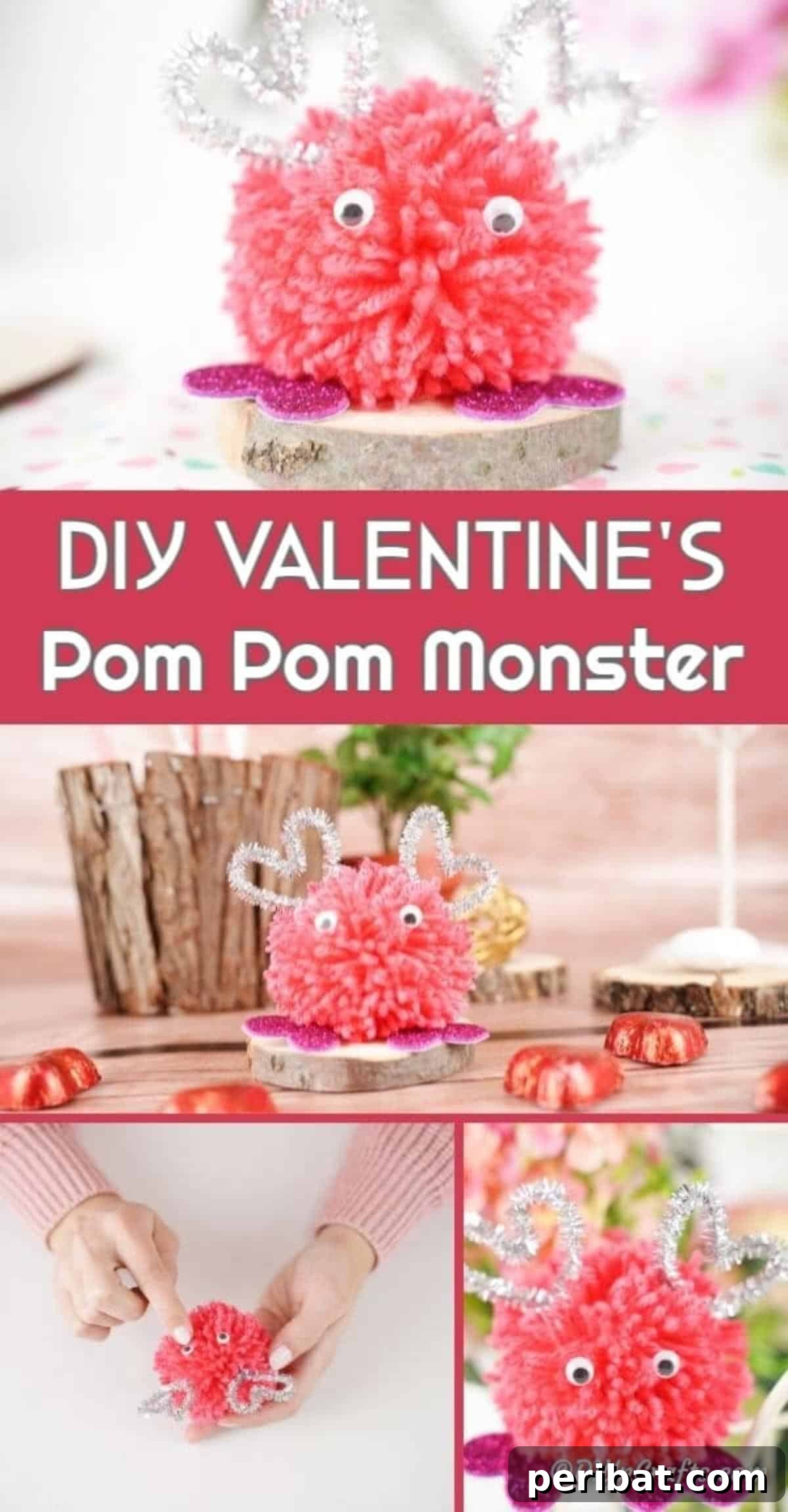Pom pom monster collage