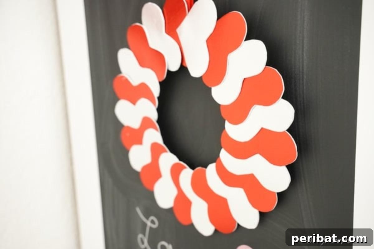 Wreath against chalkboard