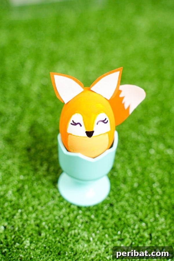 Foxy Fun DIY Easter Egg Project 31 Easter egg fox on