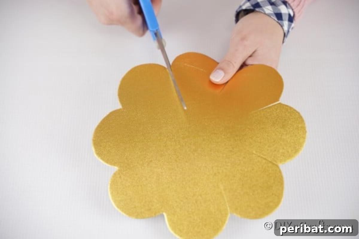 Adorable Mini Easter Basket Craft 14 Making precise cuts into each side of the basket paper