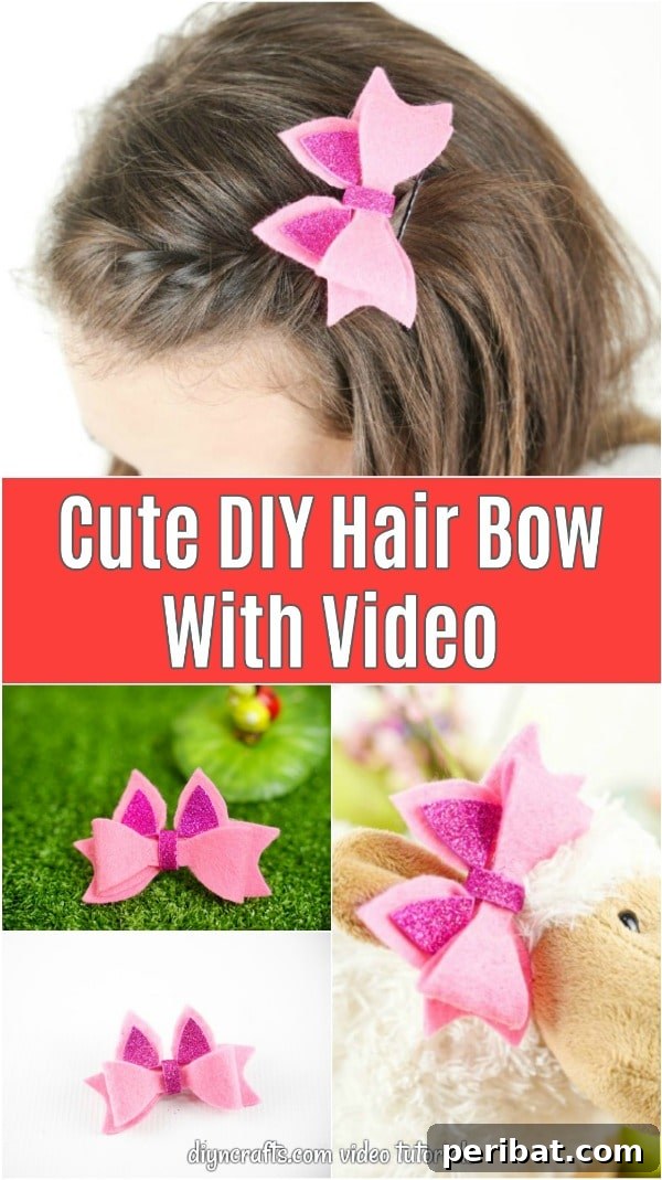 A simple graphic with text 'No-Sew Hair Bow'