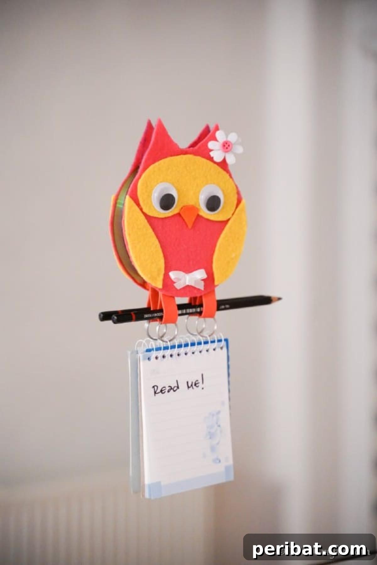 Craft a Whimsical CD Owl Wall Decor 7 Owl messenger against wall