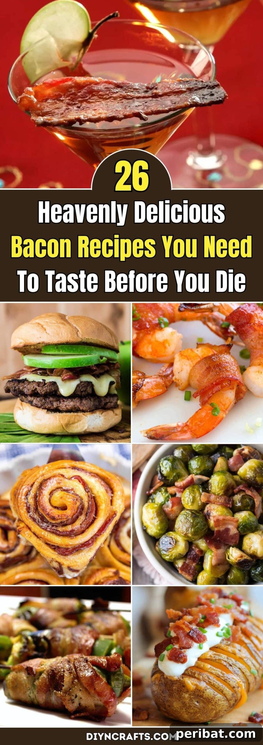 Bacon Beyond Belief: 26 Recipes for an Unforgettable Feast 2 A vibrant collage showcasing an array of delicious bacon recipes, including bacon-wrapped dishes, desserts, and savory meals.