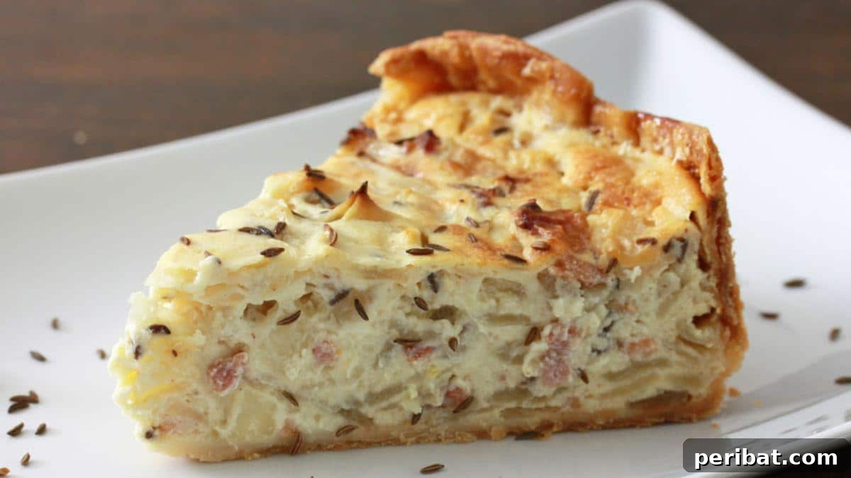Bacon Beyond Belief: 26 Recipes for an Unforgettable Feast 4 A savory German Zwiebelkuchen, a deep-dish pie filled with caramelized onions, bacon, and sour cream.